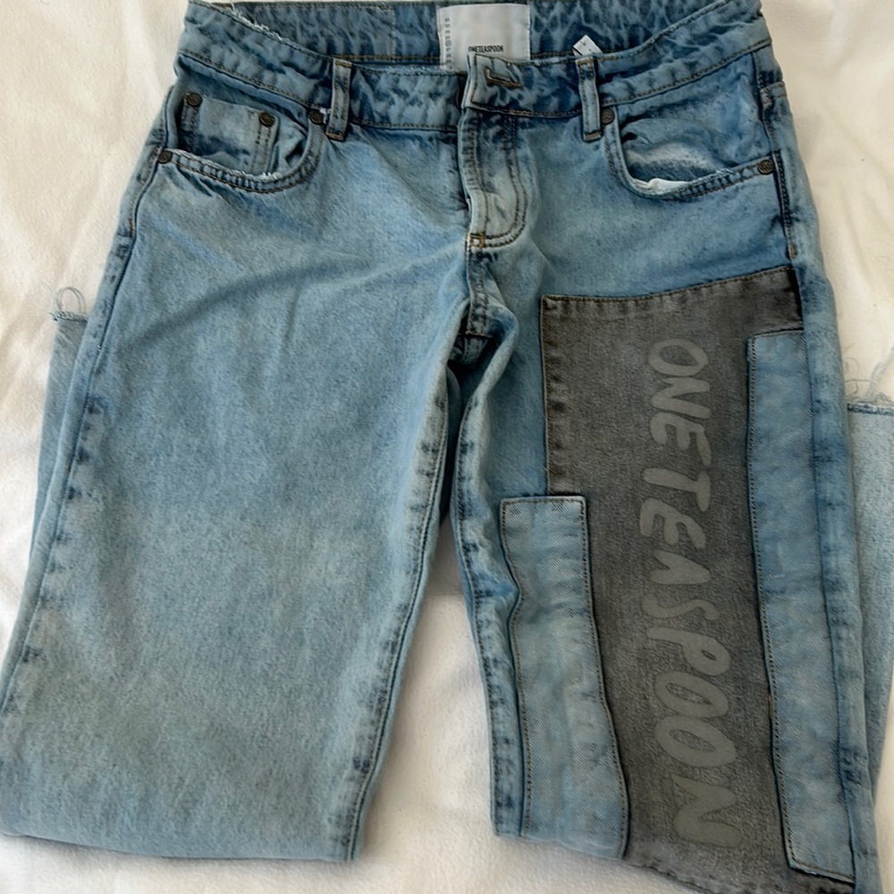 Circus graffiti trucker jeans